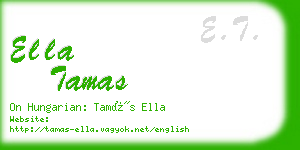 ella tamas business card